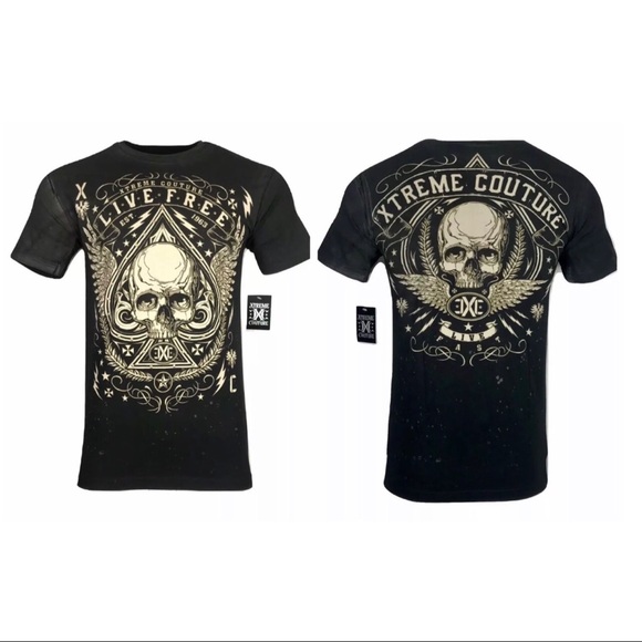 XTREME COUTURE by AFFLICTION T-Shirt DEUCES WILD - Picture 2 of 8